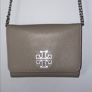 Tory Burch Tan Crossbody Bag with Chain Strap